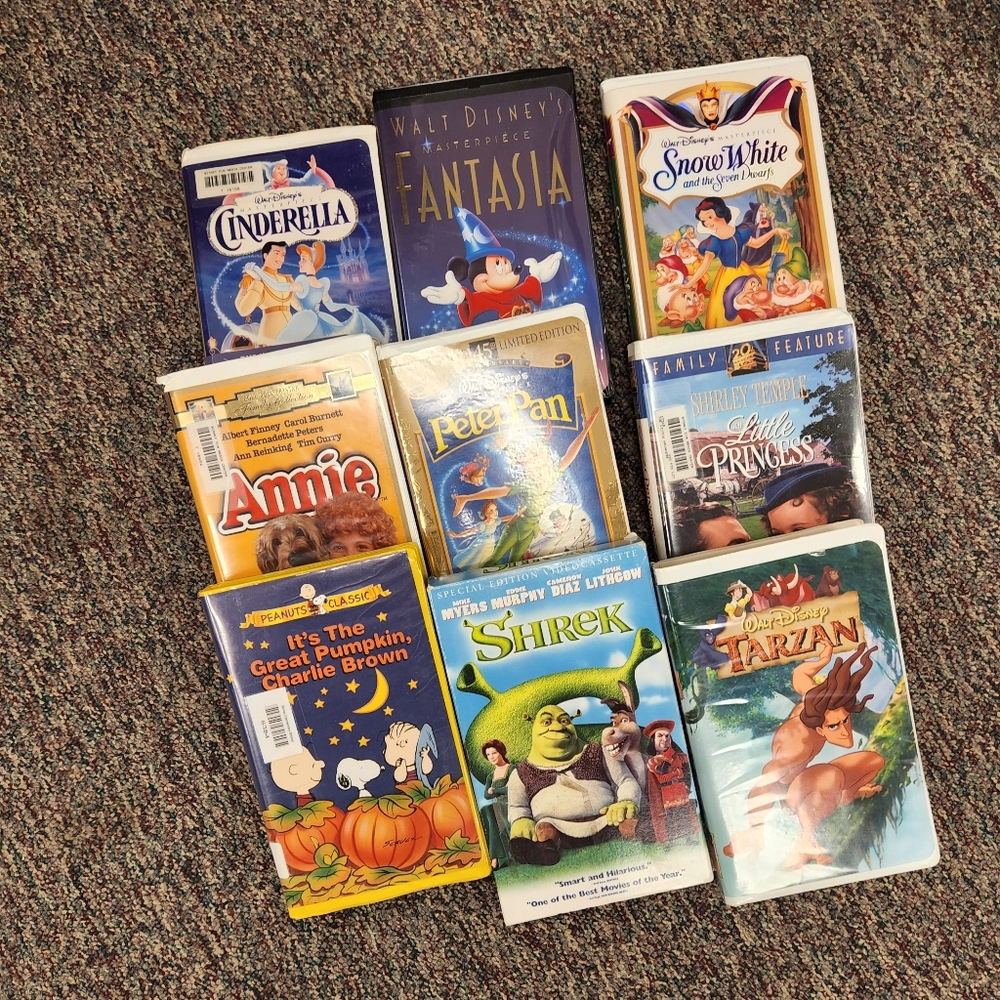 Set of 9 VHS Movies